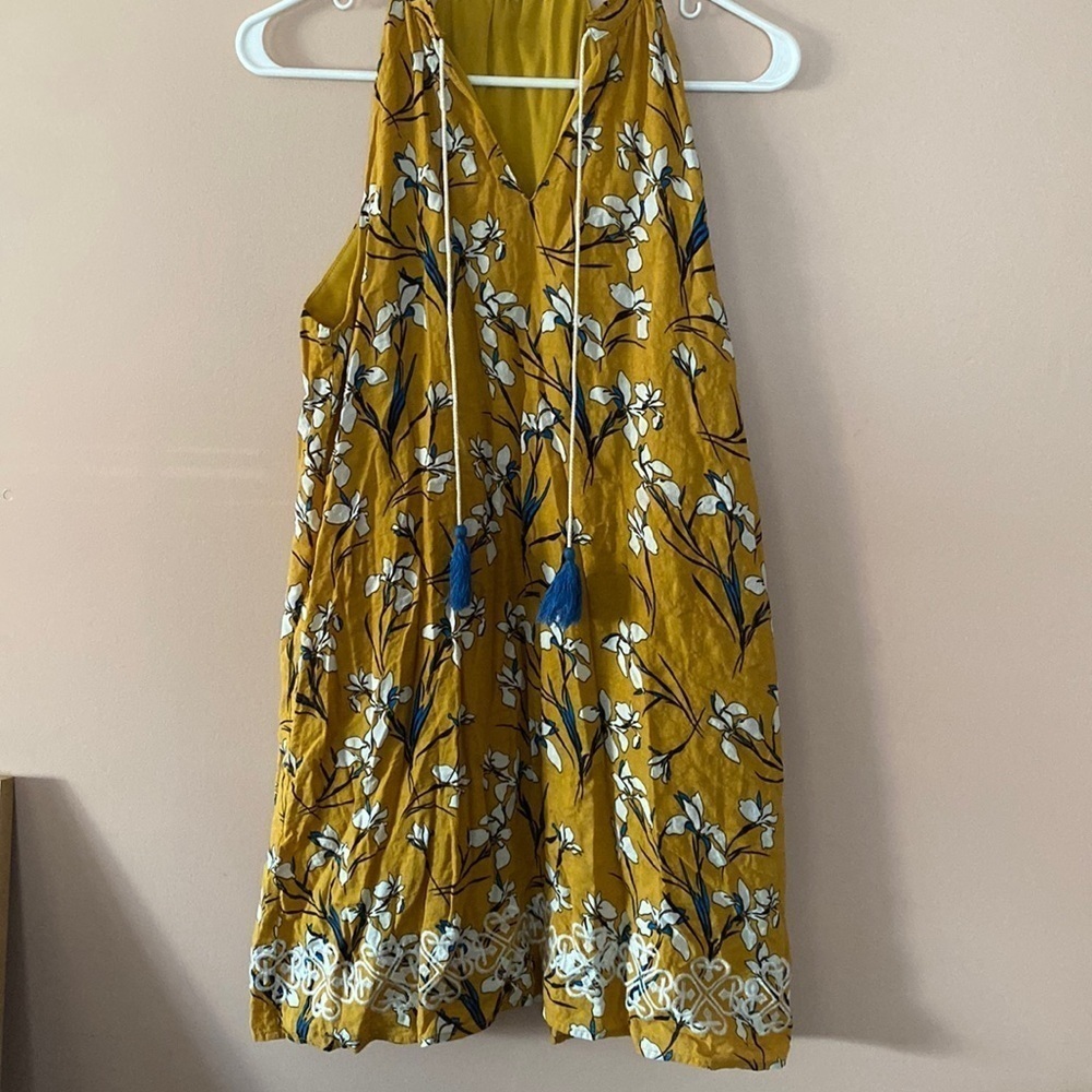 THML Mustard Floral Dress